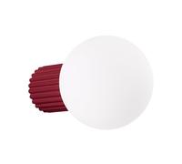 SOLLUX lighting Aplique de pared para interior - Lámpara de pared de aluminio y cristal - 1 llama - Bombilla LED - Halo burdeos