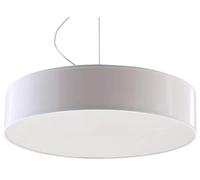 SOLLUX lighting Arena 45 Lámpara Colgante De Techo Redonda, Diseño Minimalista y Moderno, Bombilla Reemplazable E27 (LED), 1x60 W, Fácil Limpieza, Fabricada En PVC, 45x45x111 cm, Blanco
