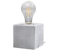 Sollux Lighting ARIZ Lámpara de Escritorio de Hormigón - Luminaria con 1 Fuente de luz E27 - Bombillas no Incluidas - Iluminación Moderna para Interiores - Lámpara Moderna para Salón - 10 x 10 x 10 cm