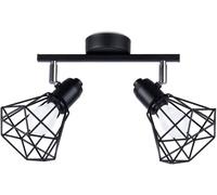 Sollux Lighting Lámpara de techo negro acero alt. 19 cm