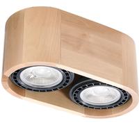 Sollux Lighting Basic lámpara de techo 2x40 W madera SL.0914