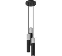 Sollux Lighting Borgio lámpara colgante 3x12 W negro-hormigón SL.1081