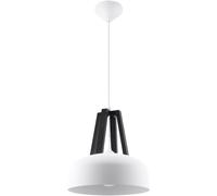 Sollux Lighting Casco lámpara colgante 1x60 W blanco-negro SL.0387