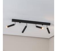 SOLLUX LIGHTING Downlight Nicanor, negro/cromo, 60 cm, 4 luces.