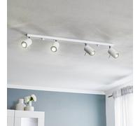 SOLLUX LIGHTING Downlight redondo, blanco, 4 luces lineales