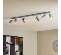 SOLLUX LIGHTING Downlight redondo, gris, 6 luces lineales