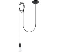 Sollux Lighting Edison lámpara colgante 1x60 W negro SL.0369