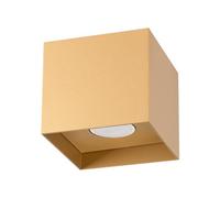 SOLLUX lighting Elegante lámpara de techo - Lámpara de techo para interior - Lámpara de techo salón - Bombilla no incluida - Casquillo GU10 - HATI - 12x12x11cm - Oro