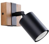 Sollux Lighting Fager lámpara de pared 1x10 W negro-madera SL.1343