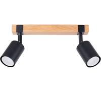 Sollux Lighting Fager lámpara de techo 2x10 W negro-madera SL.1344