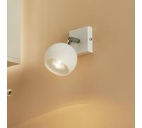 SOLLUX LIGHTING Foco de pared Flame de acero, blanco