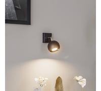 SOLLUX LIGHTING Foco de pared Flame de acero, negro