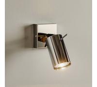 SOLLUX LIGHTING Foco de pared redondo, cromado, 1 luz