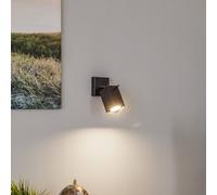 SOLLUX LIGHTING Foco de pared Square, negro, 1 luz