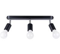 Sollux Lighting Fornes lámpara de techo 3x60 W negro SL.1122