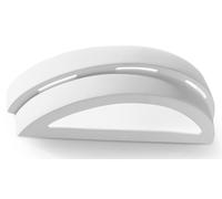 SOLLUX lighting Helios Lámpara De Pared De Cerámica | Diseño Moderno Altamente Versátil | Bombilla Reemplazable E27, 1 x 60 W | Blanco, 40 x 15 x 10 cm