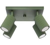 Sollux Lighting Karbon lámpara de techo 4x10 W verde SL.1621