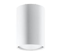 SOLLUX lighting Lagos 10 Lámpara De Techo | Diseño Moderno Con Pantalla Cilíndrica, Estilo Industrial | Bombilla GU10 Reemplazable, 1 x 40 W | Acero Con Recubrimiento En Polvo, Blanco, 6 x 6 x 10 cm