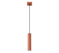 SOLLUX lighting LAGOS Lámpara Colgante Moderna - Luminaria Versátil - GU10, max 10W LED, ~230V, 50Hz, IP20 - Bombilla No Incluida - 1x Fuente de Luz - 8x8x118cm, Rojo Ocre