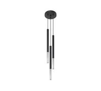 Lámpara colgante Mozaica 3p negro/cromo