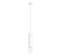 SOLLUX lighting Lámpara colgante - lámpara de techo acero - 1 luz - lámpara LED bombilla - blanco Liro