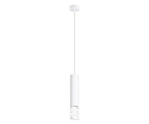 SOLLUX lighting Lámpara colgante - lámpara de techo acero - 1 luz - lámpara LED bombilla - blanco Liro