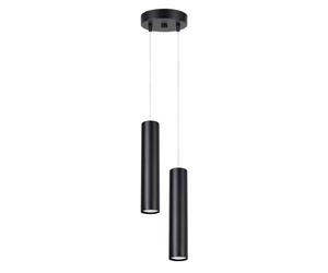 SOLLUX lighting Lámpara Colgante - Lámpara de Techo Acero - 1 Pantalla - Bombilla LED - Negro Lagos