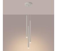 SOLLUX LIGHTING Lámpara colgante Pastelo, beige, Ø 19 cm, acero