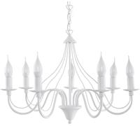 Sollux Lighting Lámpara de araña blanco acero alt. 80 cm