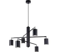 Sollux Lighting Lámpara de araña negro acero alt. 125 cm