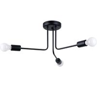Sollux Lighting Lámpara de araña negro acero alt. 25
