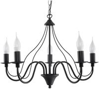 Sollux Lighting Minerwa lámpara colgante 5x40 W negro SL.0218
