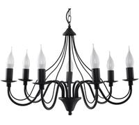 Sollux Lighting Lámpara de araña negro acero alt. 80 cm