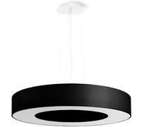 Sollux Lighting Lámpara de araña negro tela, pvc, acero alt. 102 cm