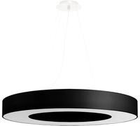 Sollux Lighting Lámpara de araña negro tela, pvc, acero alt. 102 cm