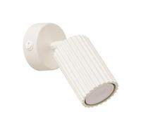 SOLLUX lighting Lámpara de Pared - Aplique Pared Interior - en Aluminio - 1 Pantalla con Interruptor - 8 x 16 x 16 cm - Karbon Beige