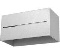 Sollux Lighting Lámpara de pared gris aluminio alt. 10 cm