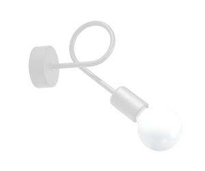 SOLLUX lighting - Lámpara de pared - SUPEŁ Lámpara de pared - Iluminación decorativa - Lámpara LED - Bajo Consumo Energético - E27, 1x max 15W LED, ~230V, 50Hz, IP20 - Blanco - 25x8x20cm