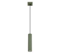 Lámpara colgante tubo Karbon Verde Oliva 1