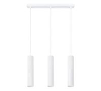 Lámpara colgante tubo Karbon Blanco 3L