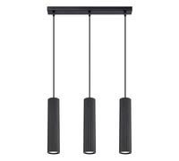 Lámpara colgante tubo Karbon Negro 3L