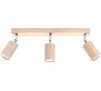 Sollux Lighting Lámpara de techo madera natural madera alt. 20 cm