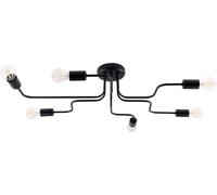 Sollux Lighting Lámpara de techo negro acero alt. 16