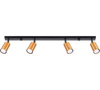 Sollux Lighting Winx lámpara de techo 4x10 W negro-cobre SL.1379