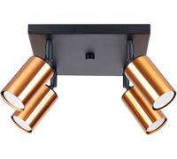 Sollux Lighting Winx lámpara de techo 4x10 W negro-cobre SL.1378