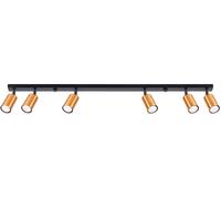 Sollux Lighting Lámpara de techo negro/cobre acero alt. 19