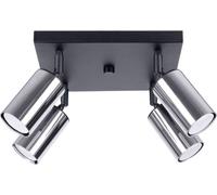 Sollux Lighting Winx lámpara de techo 4x10 W negro-cromo SL.1370