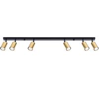 Sollux Lighting Lámpara de techo oro negro acero alt. 19