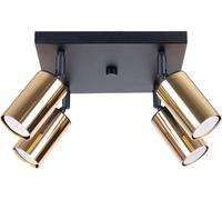 Sollux Lighting Lámpara de techo oro negro acero alt. 19