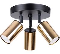 Sollux Lighting Winx lámpara de techo 3x10 W negro-oro SL.1385